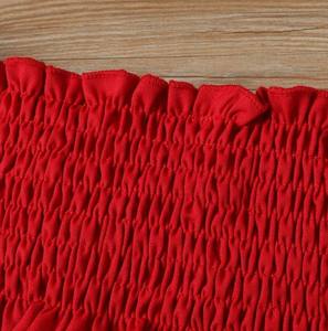 Niñas fuera del hombro Tops y pantalones de mezclilla Trajes Verano Niño Manga corta Tops Agujero Pantalones largos Conjuntos de ropa - Product Image 4