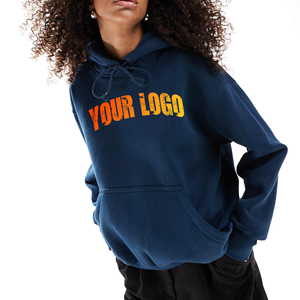Sweatshirts en molleton surdimensionnés pour femmes, fabriqués sur mesure, avec logo imprimé DTF personnalisé, rose bébé, coupe ample, lavage à l'acide, hiver - Product Image 1