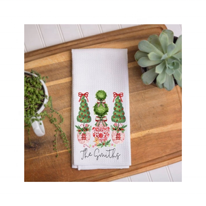 Hand Painted Christmas Special <b>Waffle</b> Cotton Tea <b>Towel</b> 40x60 cm Quick Dry Absorbent Texture OEKO TEX Certified Soft Kitchen Use - Product Image 1