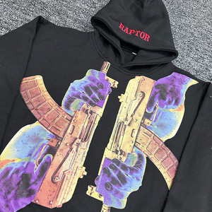 Nouveau Offres Spéciales personnalisé hommes sweats à capuche haute qualité poids lourd surdimensionné sweats à capuche services de traitement de vêtements sweats à capuche personnalisés - Product Image 3