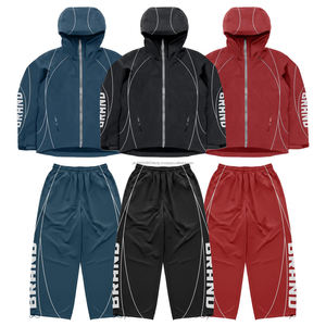 Conjunto de Chaqueta y Pantalones de Nylon Ligeros con Logotipo Personalizado, Chaqueta Cortavientos y Pantalones Deportivos de Dos Piezas - Product Image 1