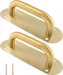 ล็อกประตูโลหะสไตล์โมเดิร์นพร้อมชุบทองตกแต่งด้วยรูปสี่เหลี่ยมผืนผ้าคุณภาพระดับพรีเมียมสำหรับฮาร์ดแวร์อาคาร2แพ็ค - Product Image 1