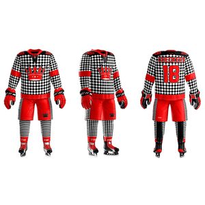Conjuntos de uniformes de hockey sobre hielo de alta calidad profesional Venta directa del fabricante El mejor material Precio barato Estilo personalizado Etiqueta privada - Product Image 1