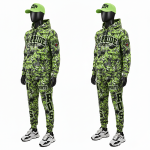 Ensemble de survêtement décontracté à capuche sur mesure, coupe régulière, unisexe, respirant, 100% coton, broderie, nouveau design - Product Image 3