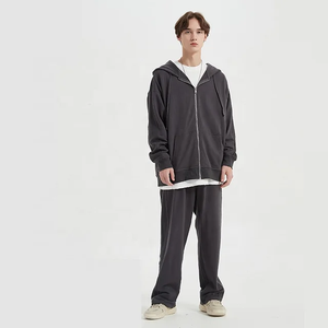 Venta caliente conjunto liso de los hombres deportes personalizados poliéster algodón Unisex Jogging chándales de gran tamaño Slim Fit hombres chándal - Product Image 4