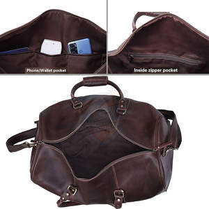 Online Sale Best Selling <b>Leather</b> <b>Travel</b> <b>Bags</b> Wholesale Unique Style <b>Leather</b> <b>Travel</b> <b>Bags</b> For Unisex - Product Image 6