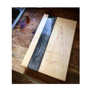 Tabla de cortar de madera y resina con asa para cocina y mesa, tabla de cortar de resina y madera de tamaño personalizado para el hogar y el Hotel - Product Image 6