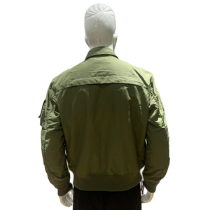Veste classique Blouson aviateur pour hommes vente en gros vêtements d'université de baseball blouson aviateur en satin avec logo personnalisé pour hommes - Product Image 4
