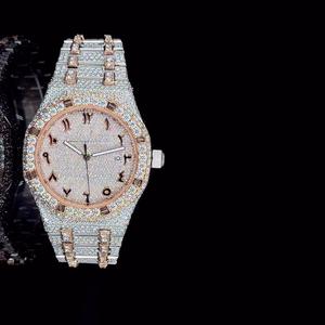 Montres Iced Out Hip Hop Diamants Cloutés Moissanite Diamant en Acier Inoxydable Montres Entièrement Glacées Bling Bustdown pour hommes - Product Image 6