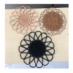 New Arrival Boho Rattan <b>Charger</b> <b>Plates</b> Hot Trend 10mm Thick Placemat Hot Sale Wicker <b>Charger</b> <b>Plate</b> From Vietnam - Product Image 3
