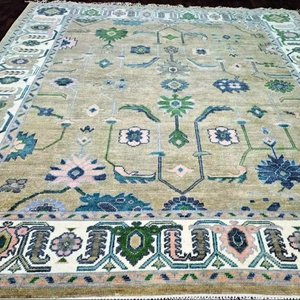 พรมตกแต่งบ้านทำด้วยมือพรมขนสัตว์สไตล์เปอร์เซียโบราณขนาด8x10สีฟ้าสำหรับห้องนั่งเล่นชุดพรม9x12 10x14 - Product Image 4