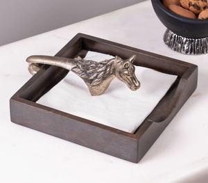 Soporte de servilleta duradero de alta calidad con hoja de esencia, soporte de servilleta decorativo con logotipo personalizado, soporte de tejido de mesa elegante moderno - Product Image 4