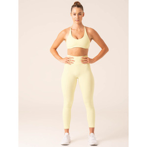 Derniers leggings gaufrés taille haute personnalisés Lemon NKD Ceinture profilée à l'arrière Nouveau et vêtements de sport Leggings de gym à la mode pour femmes - Product Image 4