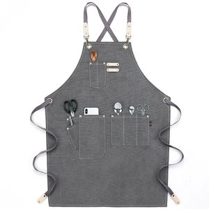 Waterproof Reusable Canvas Kitchen <b>Apron</b> for Women/Men Pockets Adjustable Waist Heavy Duty Work Uniform for Restaurants Shops - Product Image 5