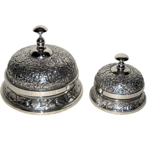 Campana de mano de latón macizo dorado de alta calidad, artículo decorativo para el hogar, mango de madera, fundición de nuevo diseño para servicio de restaurante - Product Image 4