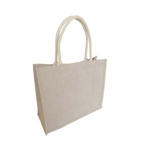Ecobags Reusable Medium-sized Shopping Bag Juco Refined Fabric Blend Eco-Friendly <b>Screen</b> Printing Daily Gift Use <b>Folding</b> Rope - Product Image 1