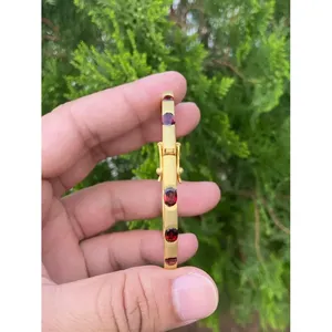 กำไลข้อมือเงินแท้ 925 ประดับด้วยโกเมน สวยงามหรูหรา - Product Image 6