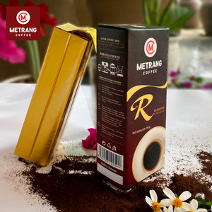 Puce Color Dulce Sabor Cafeinado Vietnam Robusta 100% Café Molido Amargo Medio Tostado Envasado al Vacío 250gr Caja - Product Image 4