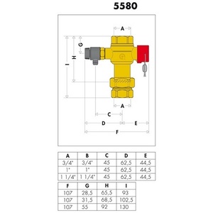Válvula de seguridad CA de 1 pulgada para depósito de expansión de hasta 350 kW con drenaje - Product Image 3