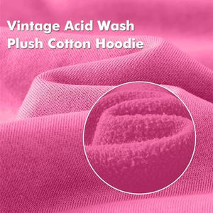 เสื้อมีฮู้ดสำหรับผู้หญิงเสื้อมีฮู้ดสำหรับล้างหินกรดแบบวินเทจ - Product Image 5