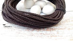 100% véritables cordons en cuir naturel cordon en cuir tressé artisanal pour collier Bracelet cordon en cuir tressé carré fait à la main - Product Image 6