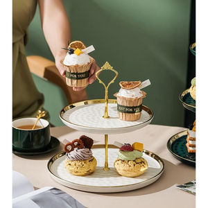 Admirable Design Tableware Cake Serving <b>Stand</b> Fruits Server <b>Cupcake</b> <b>Stand</b> Metal Nickle Plated Finishing Round 2 Tier Cake <b>Stand</b> - Product Image 5