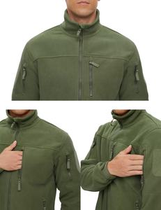 Chaqueta de lana Softshell cortavientos impermeable de invierno personalizada para hombre abrigo cálido con capucha para deportes al aire libre - Product Image 5