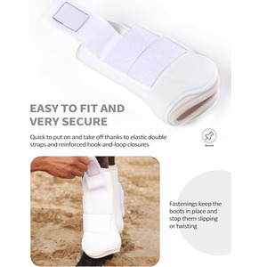 Nouvelles Bottes d'Équitation en Cuir PU et Néoprène avec Logo Personnalisé pour Protéger les Tendons – Durables et de Haute Qualité pour le Voyage Équestre - Product Image 4