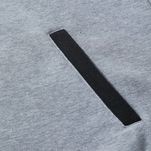 Sudadera con capucha térmica de bloque de Color para hombre, botón con cordón, bolsillos inclinados, recortada de alta calidad, cremallera completa, Invierno 100%, algodón de gran tamaño - Product Image 4