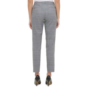 Pantaloni da donna Tommy Hilfiger a vita alta, slim fit, a quadri, antipiega, modello cargo, blu, taglia 8 - Product Image 2