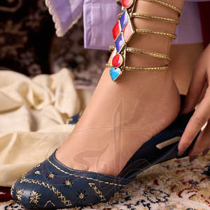 Chaussures Khussa élégantes et charmantes, fabriquées avec soin, en cuir véritable de haute qualité, antidérapantes, pour toutes les saisons - Product Image 4