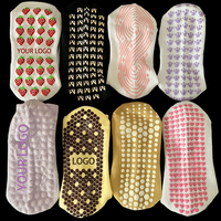 Chaussettes de Pilates antidérapantes en coton de qualité supérieure avec logo personnalisé, chaussettes de sport pour femmes, chaussettes de gym