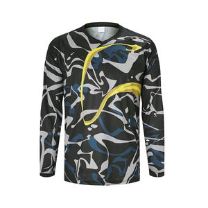 เสื้อแข่งมอเตอร์ไซค์คุณภาพสูง สไตล์ใหม่ แขนยาว สำหรับผู้ชาย เสื้อเจอร์ซีย์วิบากแบบกำหนดเอง เสื้อผ้ามอเตอร์ไซค์ โพลีเอสเตอร์ - Product Image 1