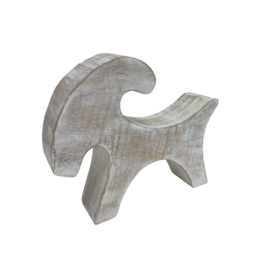 Figurine de renne en bois de Noël personnalisée à la main dessus de table blanc lavé touche décorative pour Noël personnalisé - Product Image 3