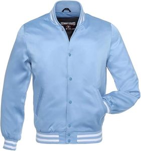 Chaquetas bordadas de satén reversible para hombre personalizadas populares de gran oferta con diseño de texto y números de logotipo - Product Image 3
