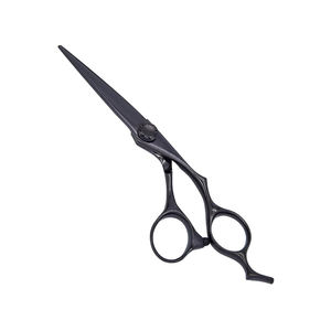 กรรไกรตัดผมแบบกรรไกรเคลือบสีดำสำหรับร้านเสริมสวย - Product Image 1