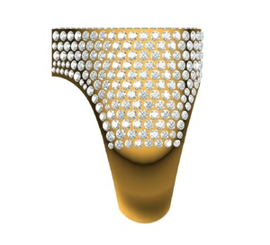 Anillo de lujo de oro de 10K y 18K para hombre, anillo de Hip Hop de moda, VVS, Diamante cultivado en laboratorio, alfabeto redondeado, anillo de compromiso de plata 925 - Product Image 3