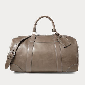 Hot Selling Luxury Large Capacity Leather Duffle Bag with Custom Logo Print Adjustable <b>Strap</b> for Gym Training and Travel - Product Image 6