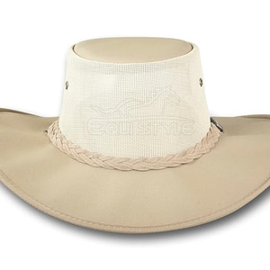 หมวกซาฟารีระบายอากาศได้ดีใช้ได้ทั้งชายและหญิงหมวกซาฟารีผ้าแคนวาสกันน้ำได้ครึ่งตาข่ายสีขาว - Product Image 6