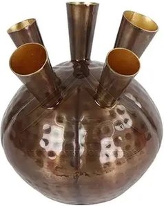 Florero Moderno de Aluminio Dorado con Múltiples Tubos, Florero Decorativo de Metal de Lujo, Centro de Mesa Nórdico para Decoración del Hogar y Bodas - Product Image 2