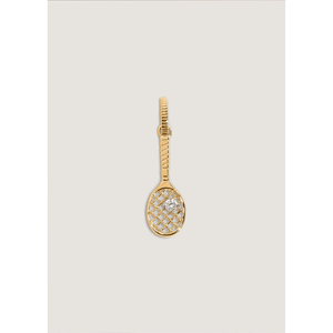 Colgante de diamante con forma de raqueta de tenis, un accesorio lujoso para personas preocupadas por la moda. - Product Image 1