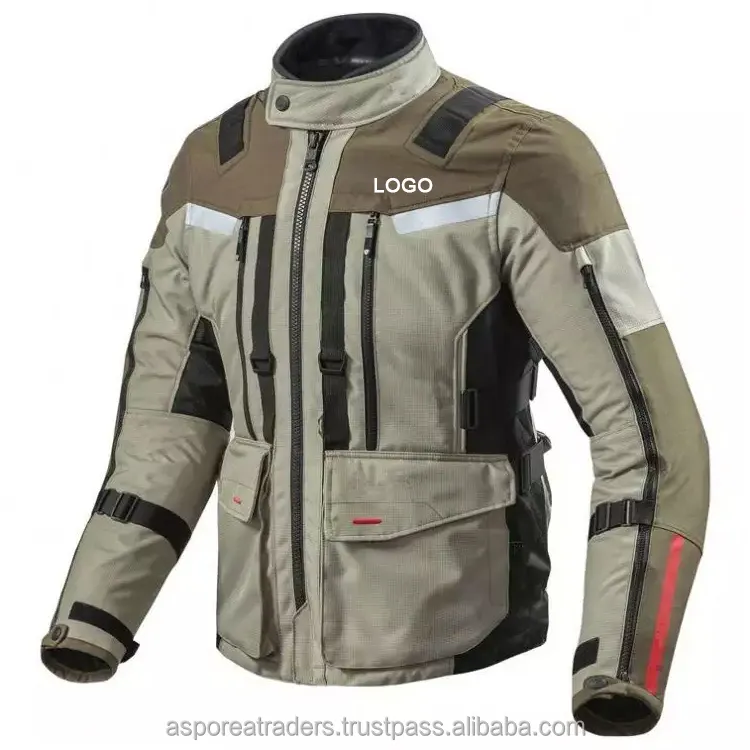 Veste de moto personnalisée pour hommes, veste de moto réfléchissante et résistante, en Textile Cordura, à vendre, OEM
