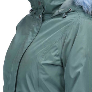 Veste parka longue matelassée imperméable respirante à capuche pour femme en nylon brut, écologique, grande taille - Product Image 6