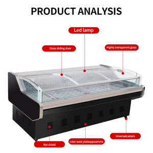 Thực phẩm thương mại hiển thị thịt và cá giết mổ hiển thị tủ lạnh nấu chín thực phẩm hiển thị mát - Product Image 3