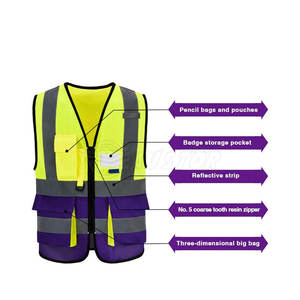Oem ropa de trabajo chaleco de seguridad ropa de construcción Chaleco de trabajo reflectante Impresión de logotipo en chaleco de trabajo para la venta - Product Image 5