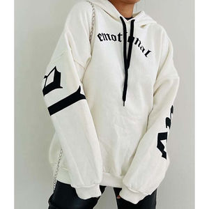 Premium Quality Baggy <b>Winter</b> Solid Long-Sleeve Stylish Hooded Pullover Front Pocket Woven New Fashionable <b>Tops</b> for Women - Product Image 4