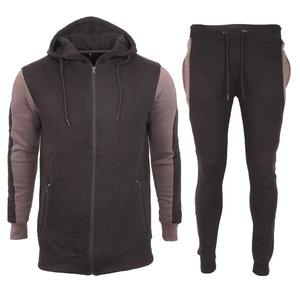 Cotton Fleece <b>Men's</b> Tracksuits Sportswear Training and Jogging Wear 2pcs Zipper Sweat <b>Suits</b> High Quality Contrast Color <b>Suits</b> - Product Image 2