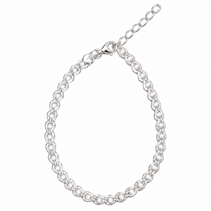 Bracciale a Catena in Argento Sterling 925 con Zirconi - 5 Opzioni di Colore - Product Image 1