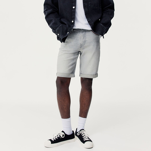 2025 nuevo verano diseño personalizado logotipo bordado pantalones cortos vaqueros holgados estilo callejero lavado Bermudas pantalones cortos sólido secado rápido Vintage - Product Image 5