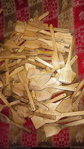 Ustensiles de cuisine en bois massif en bois de hêtre Outils en agate Spatule et cuillères en bois antiadhésives pour la cuisine Ustensiles de cuisine en bois poli - Product Image 5